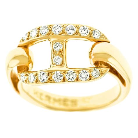 hermes ring chaine d'ancre gold